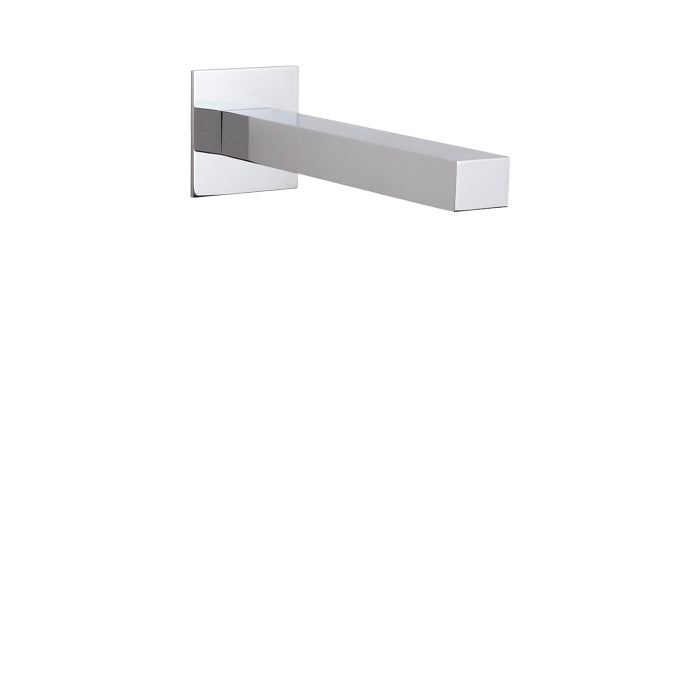 Square Tub Spout (Slip-Fit, No Diverter) – Premium - Polished Chrome