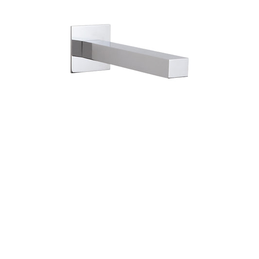 Square Tub Spout (Slip-Fit, No Diverter) – Premium - Polished Chrome