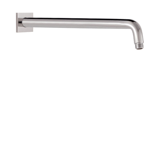 18" Wallmount Shower Arm with Square Flange - Polished Chrome