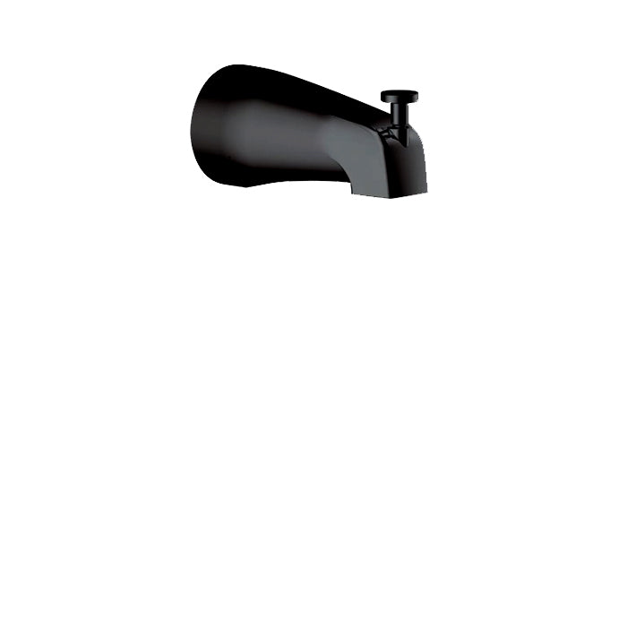 Round Tub Spout with Diverter - Electro Black