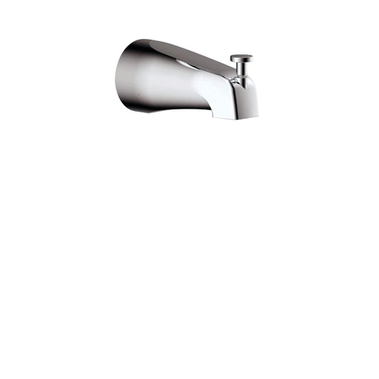 Round Tub Spout with Diverter - Polished Chrome