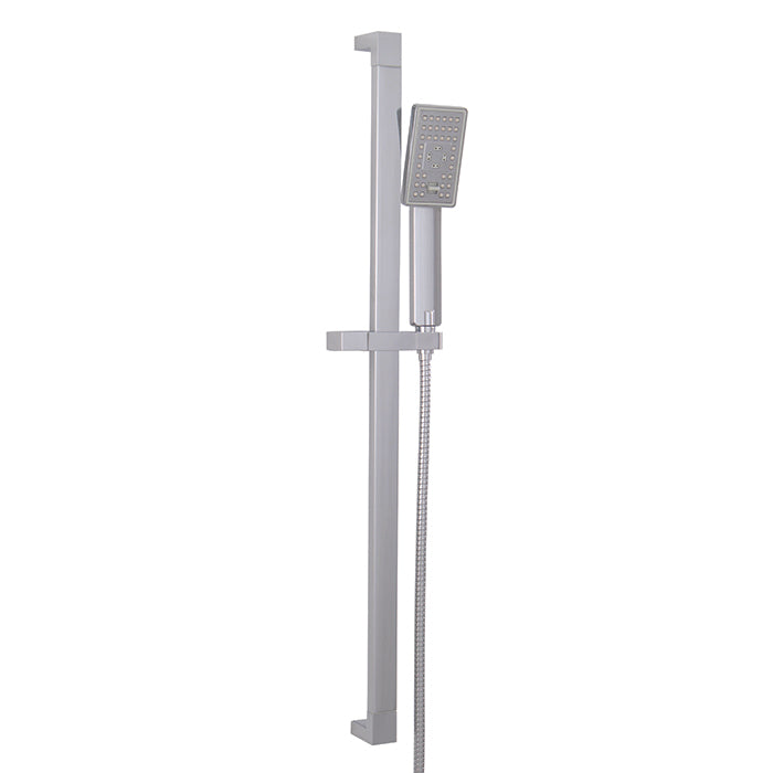 Square Shower Rail - Polished Chrome