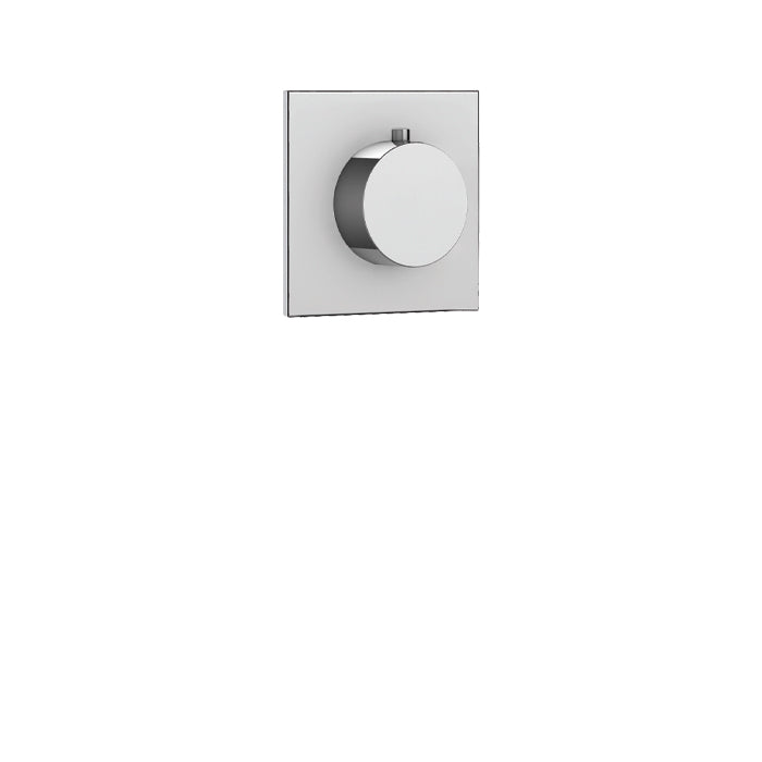 Square Trim Set for Independent Diverter – 3-Way Shared - Polished Chrome