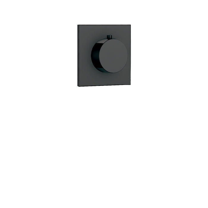 Square Trim Set for Independent Diverter – 3-Way Non-Shared - Electro Black