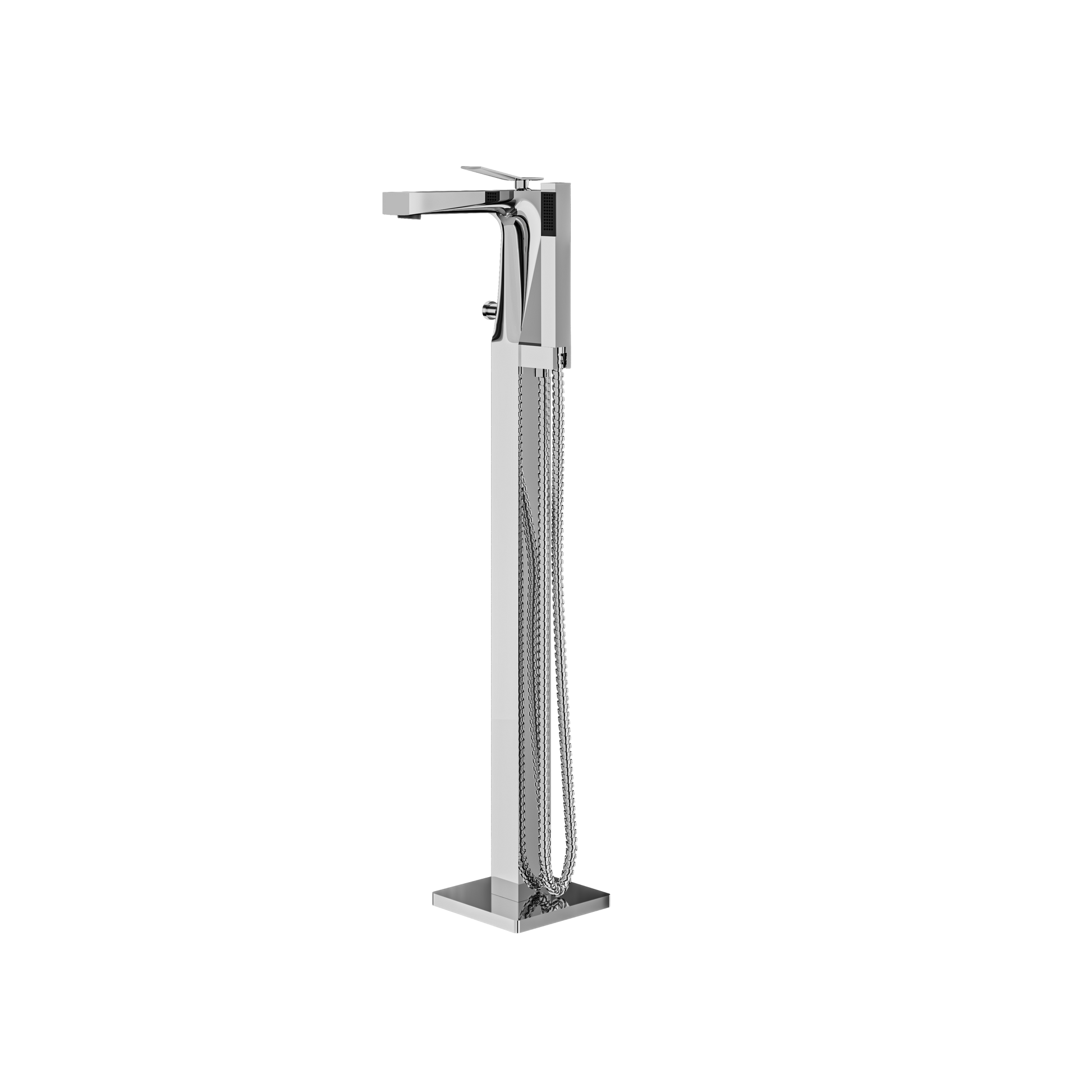 Aquabrass Chicane Floormount Tub Filler With Hs