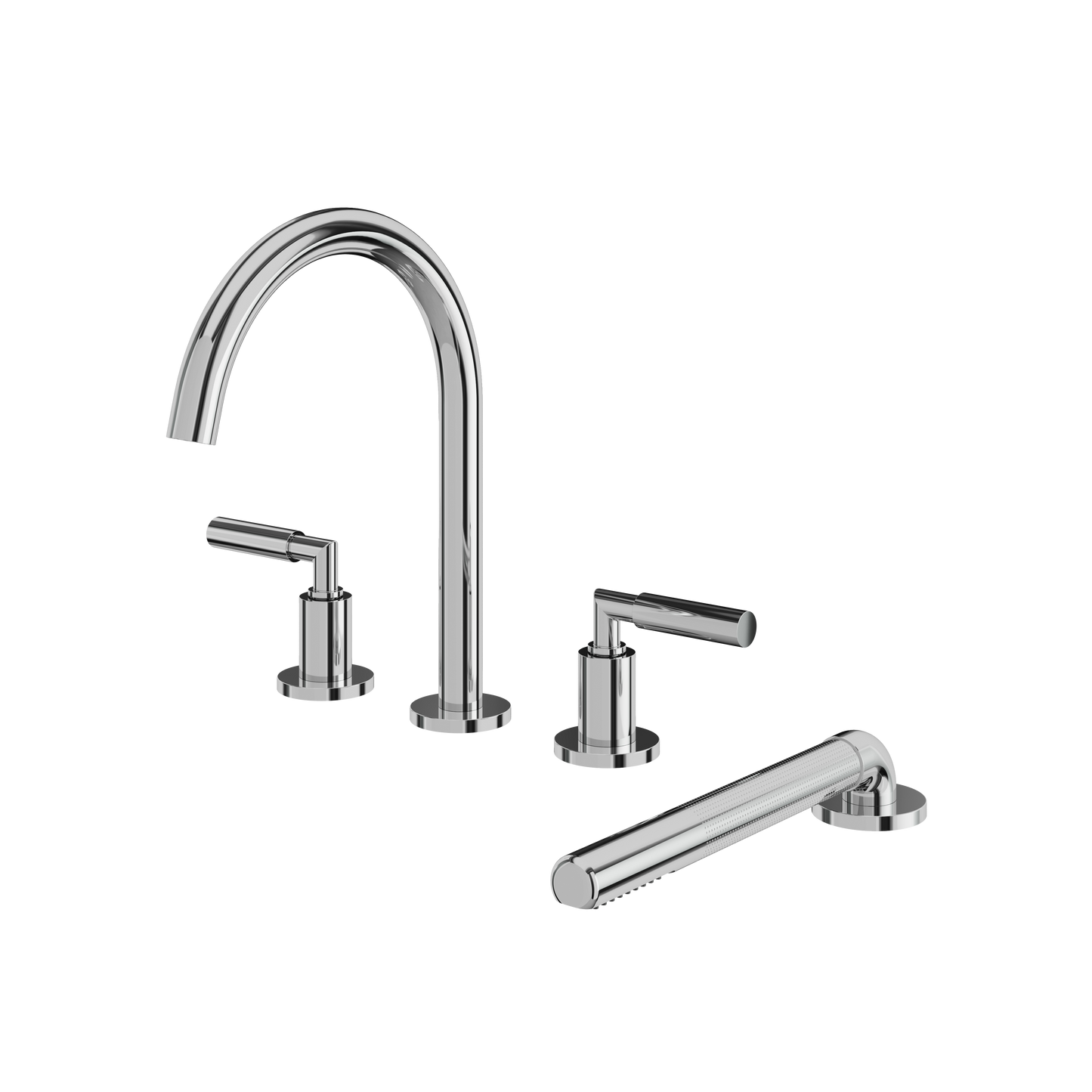 Aquabrass Aria 4Pcs Deck Tub Filler With Hdsw