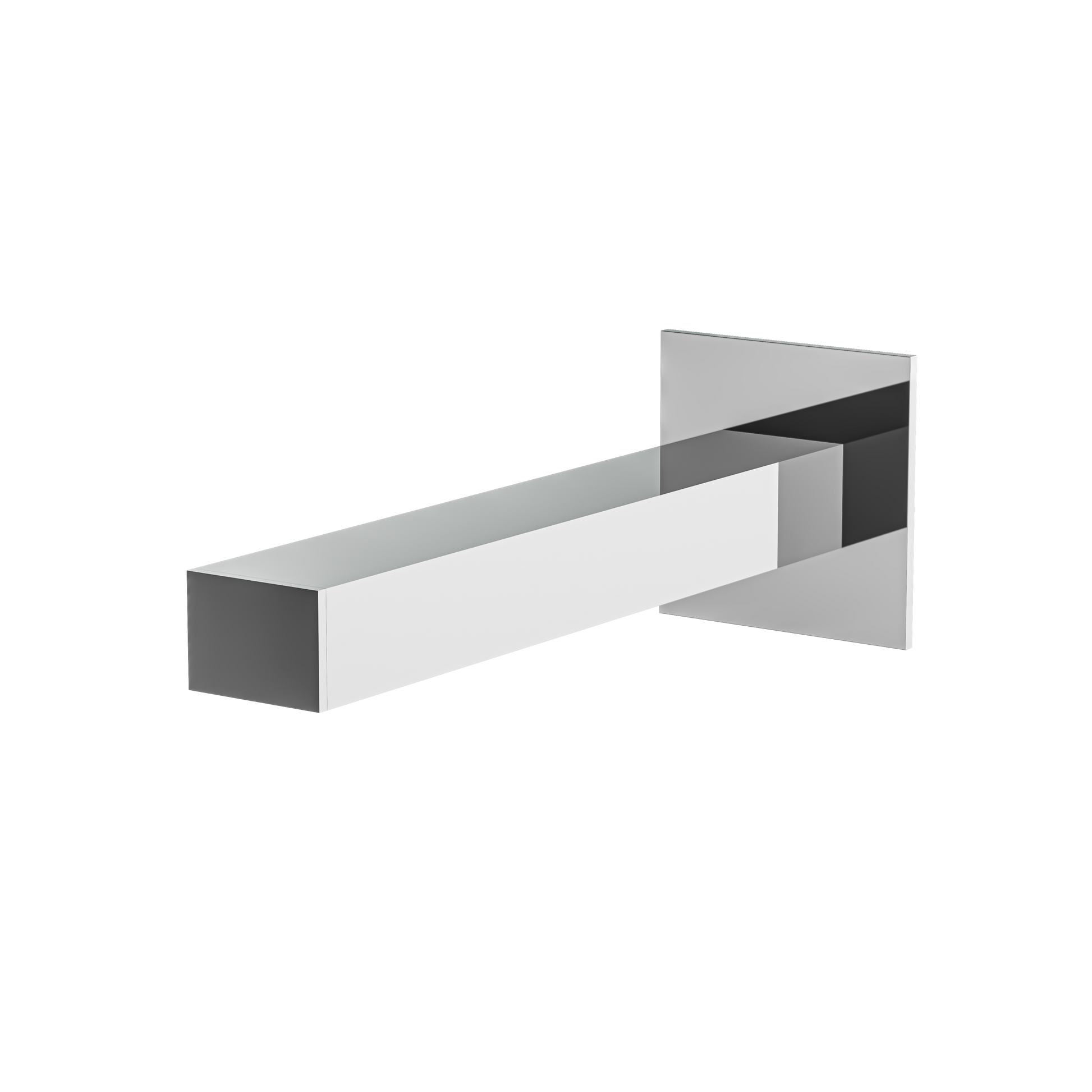 Aquabrass Tub spout 7" Square Slip-Fit Tub Spout No Diverter