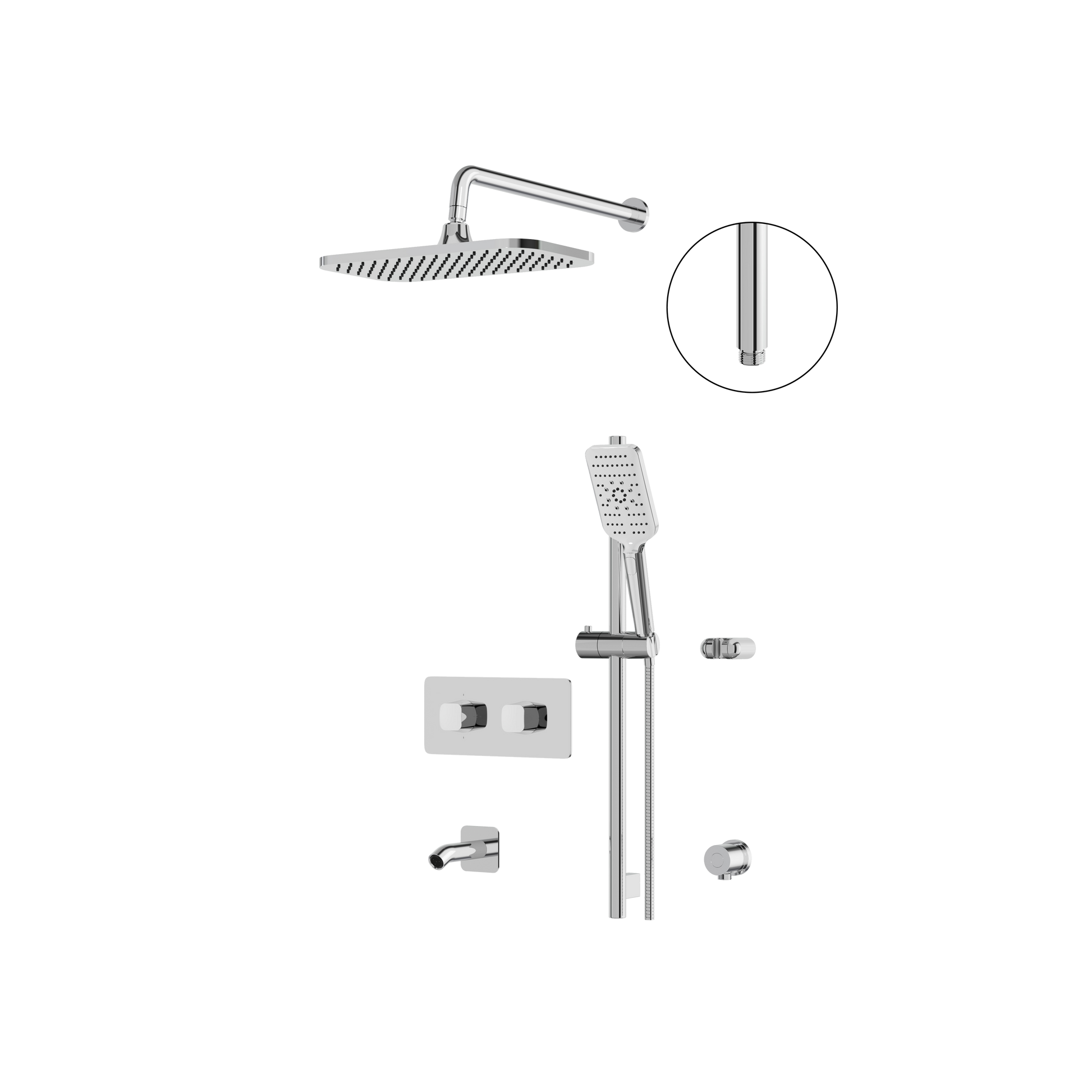 Aquabrass Inabox-02 Shower Faucet -3 Wy Non-Shared