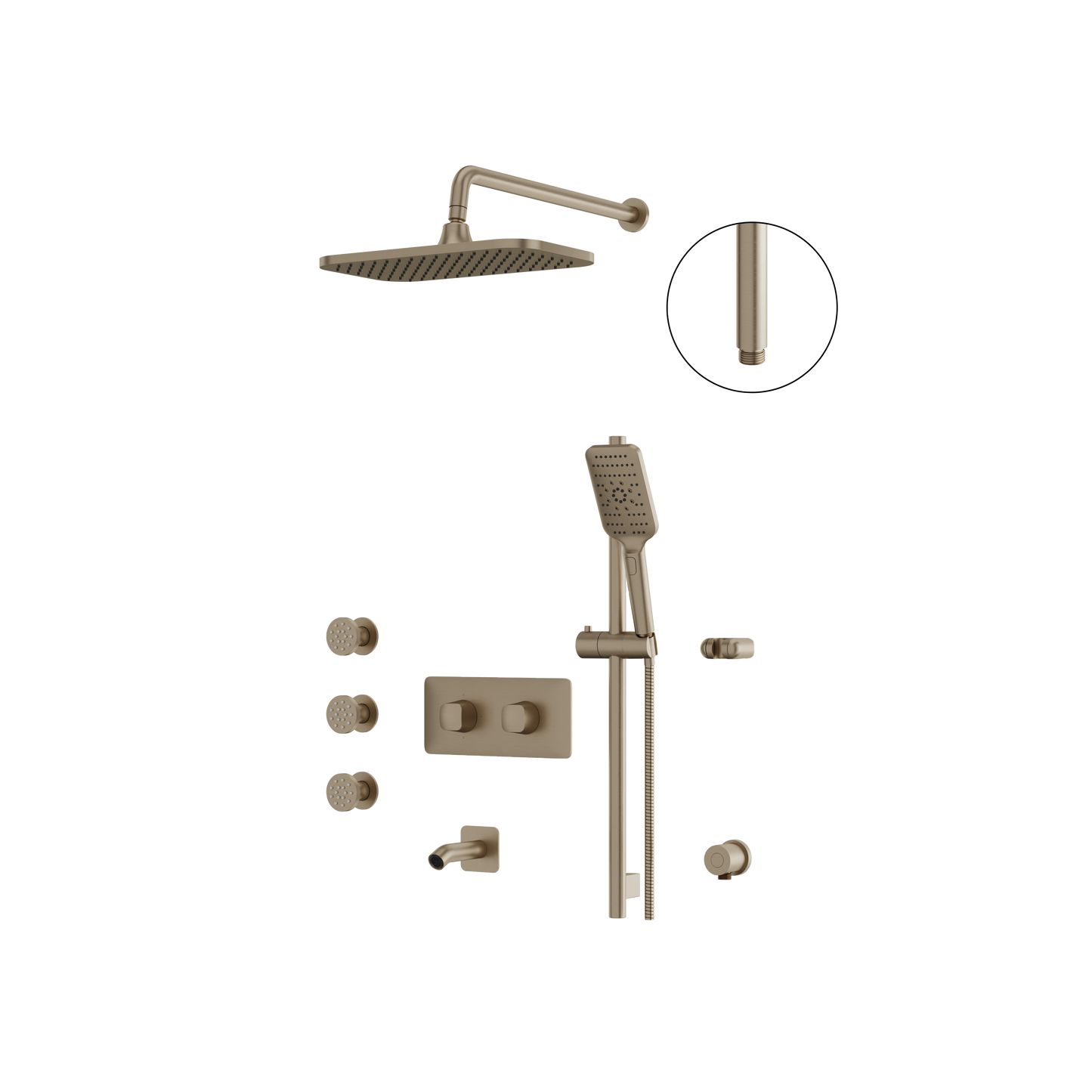 Inabox-03 Shower Faucet - 3 Way Shared