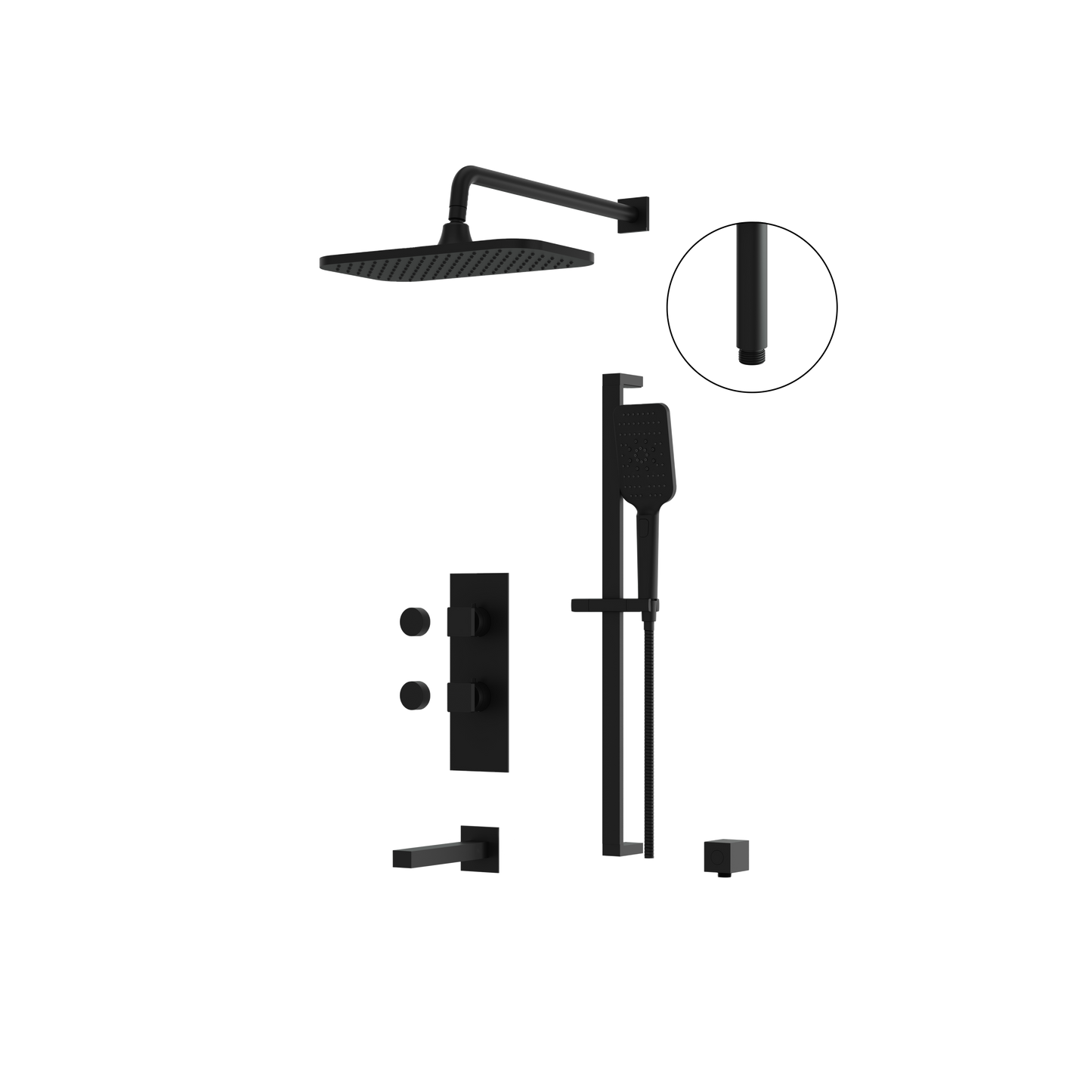 02 Tub/Shower Faucet- 3W Shared