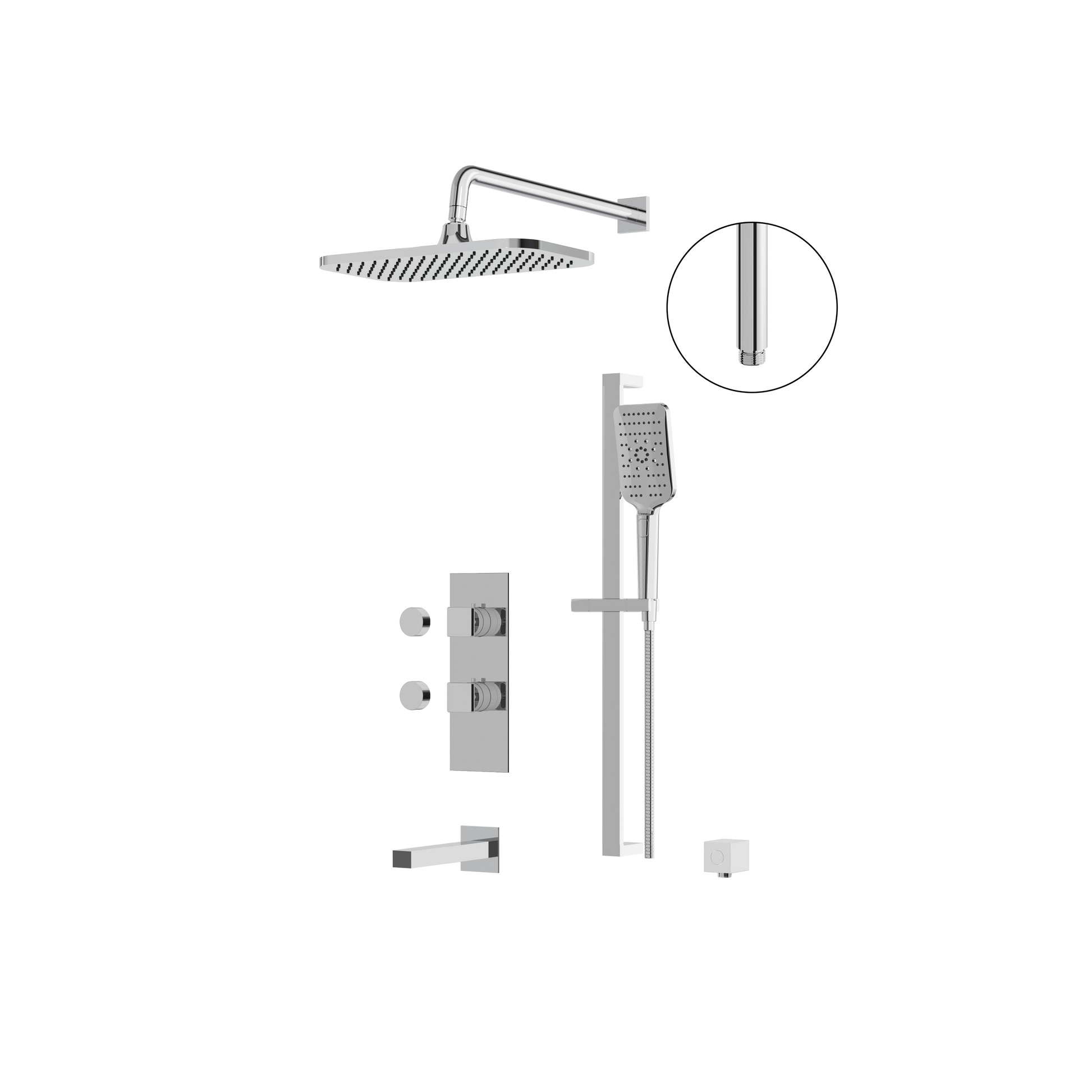 Aquabrass Miamibox2 Tub/Shower Faucet-3W Non Share