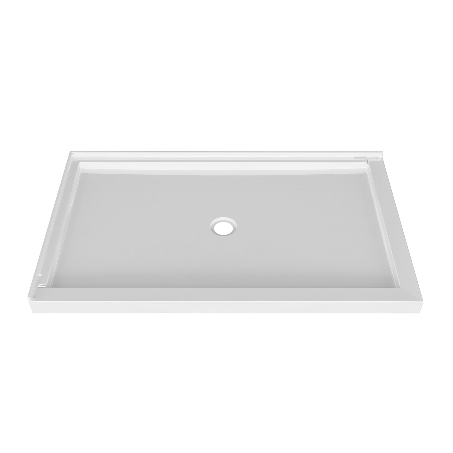 Shower Base Without Drain Cover 48x36, In a corner, wall on the left