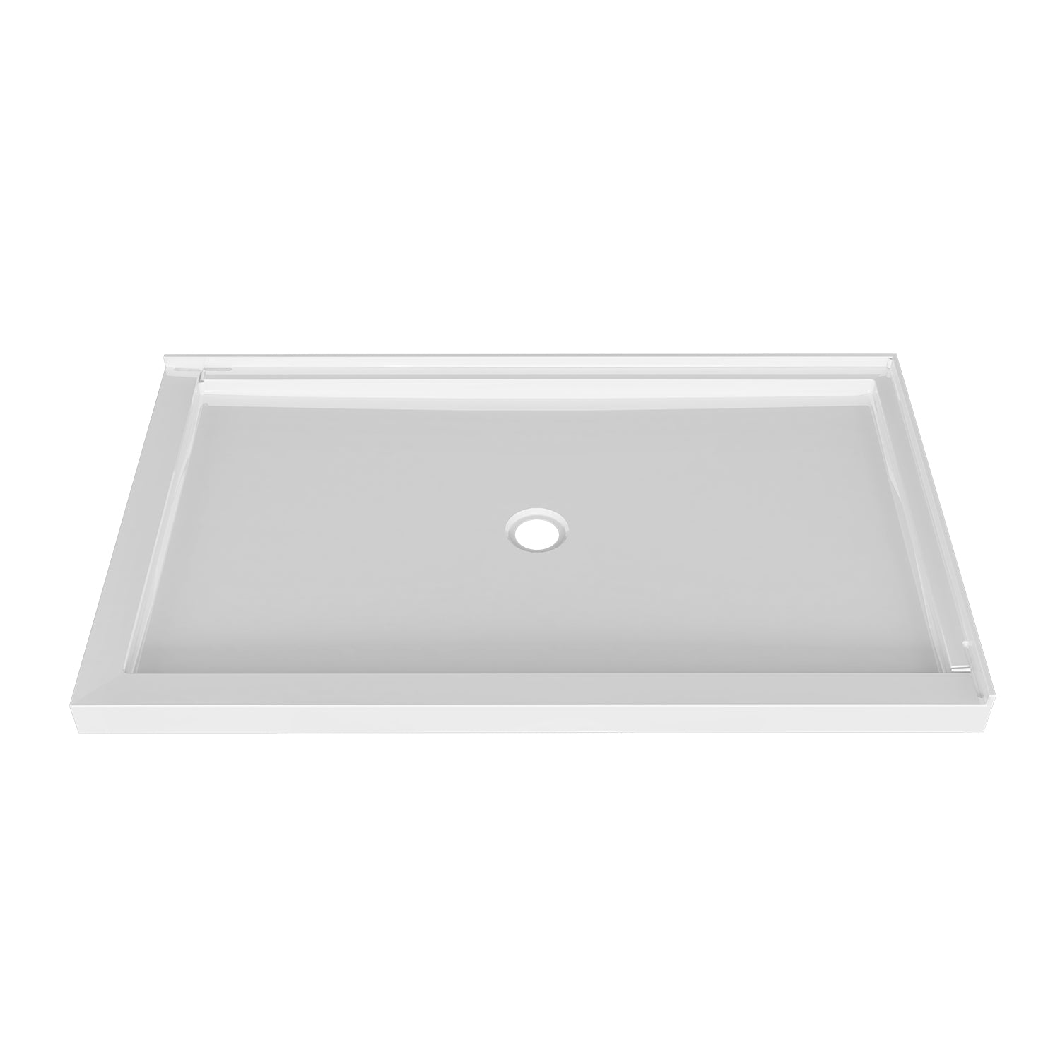 Shower Base Without Drain Cover 48x36, In a corner, wall on the right
