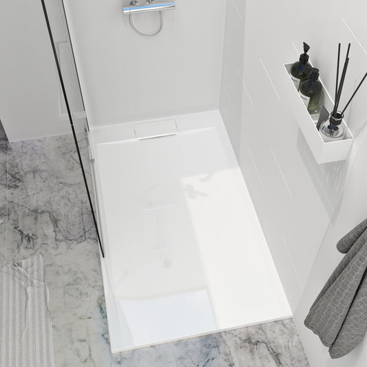 Shower Base Liss 72x36, In a corner, wall on the left, drain on the left