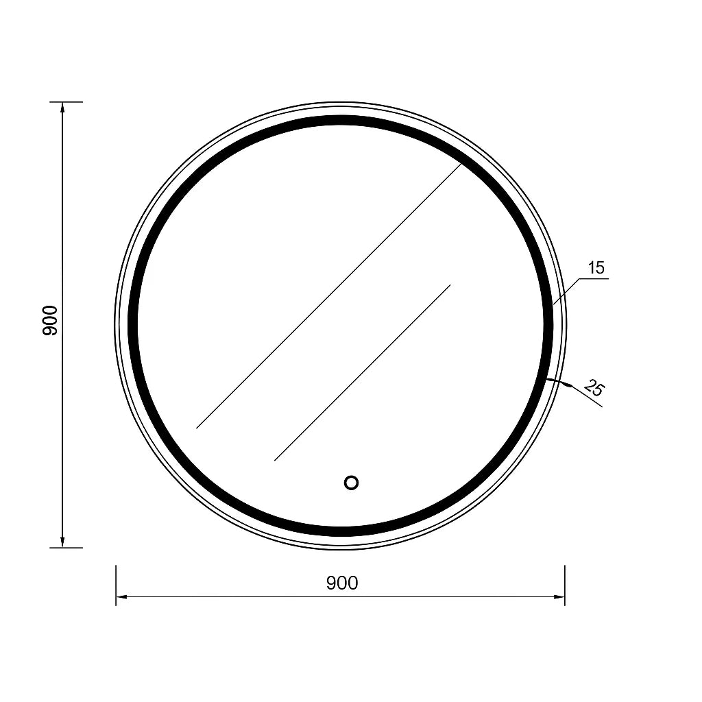 Lauretta LED Round Mirror - BARI Large