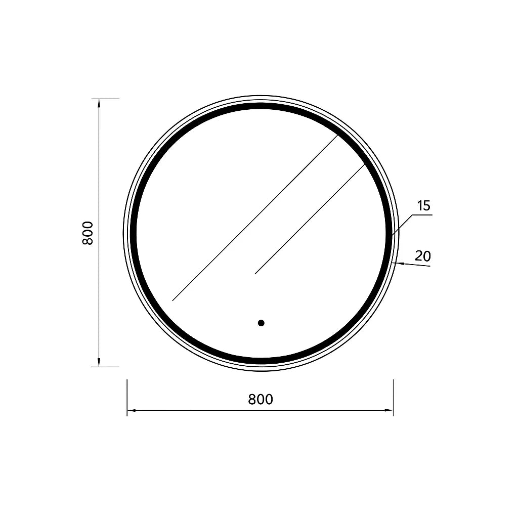 Lauretta LED Round Mirror - BARI Medium