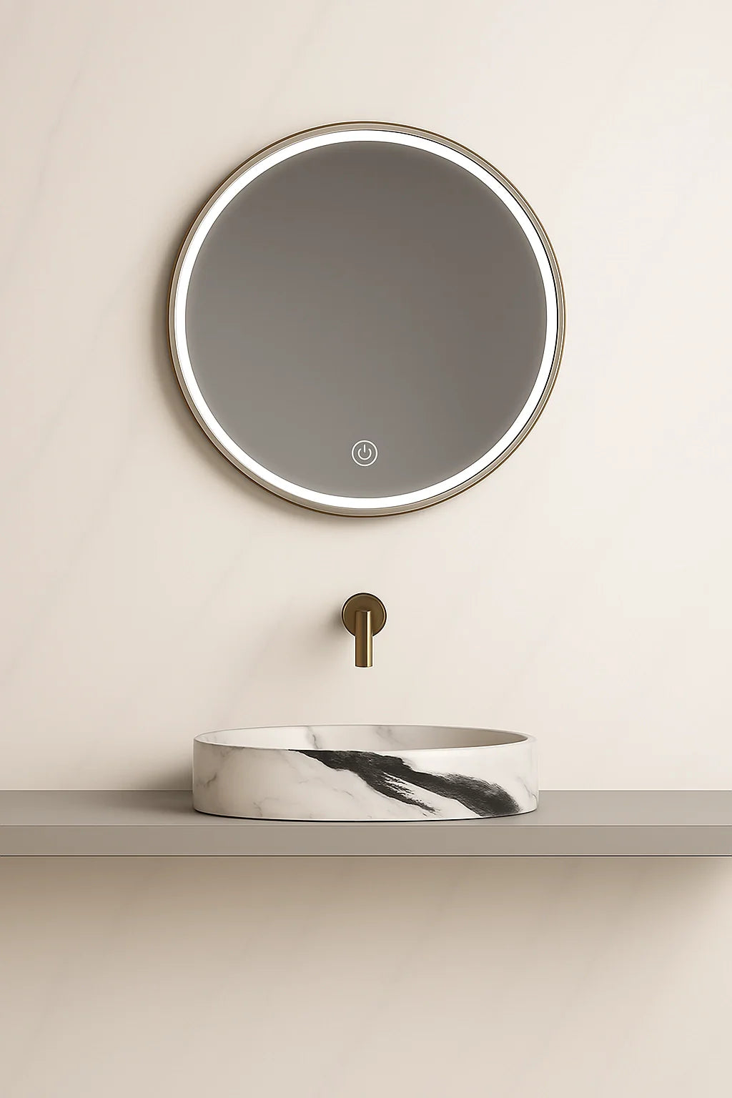 Lauretta LED Round Mirror - BARI Small
