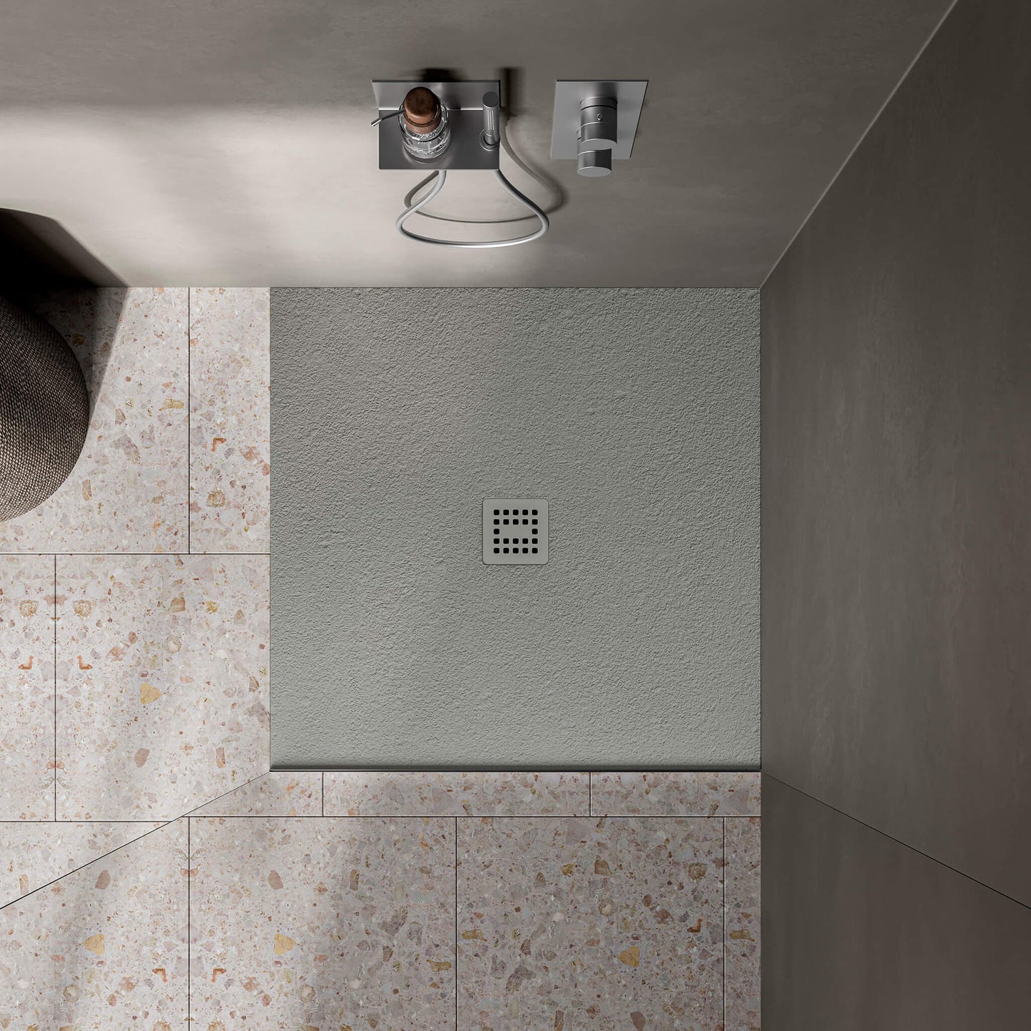 Waterproof™ 36×36 Shower Base – 2-side Flange, Centered Drain