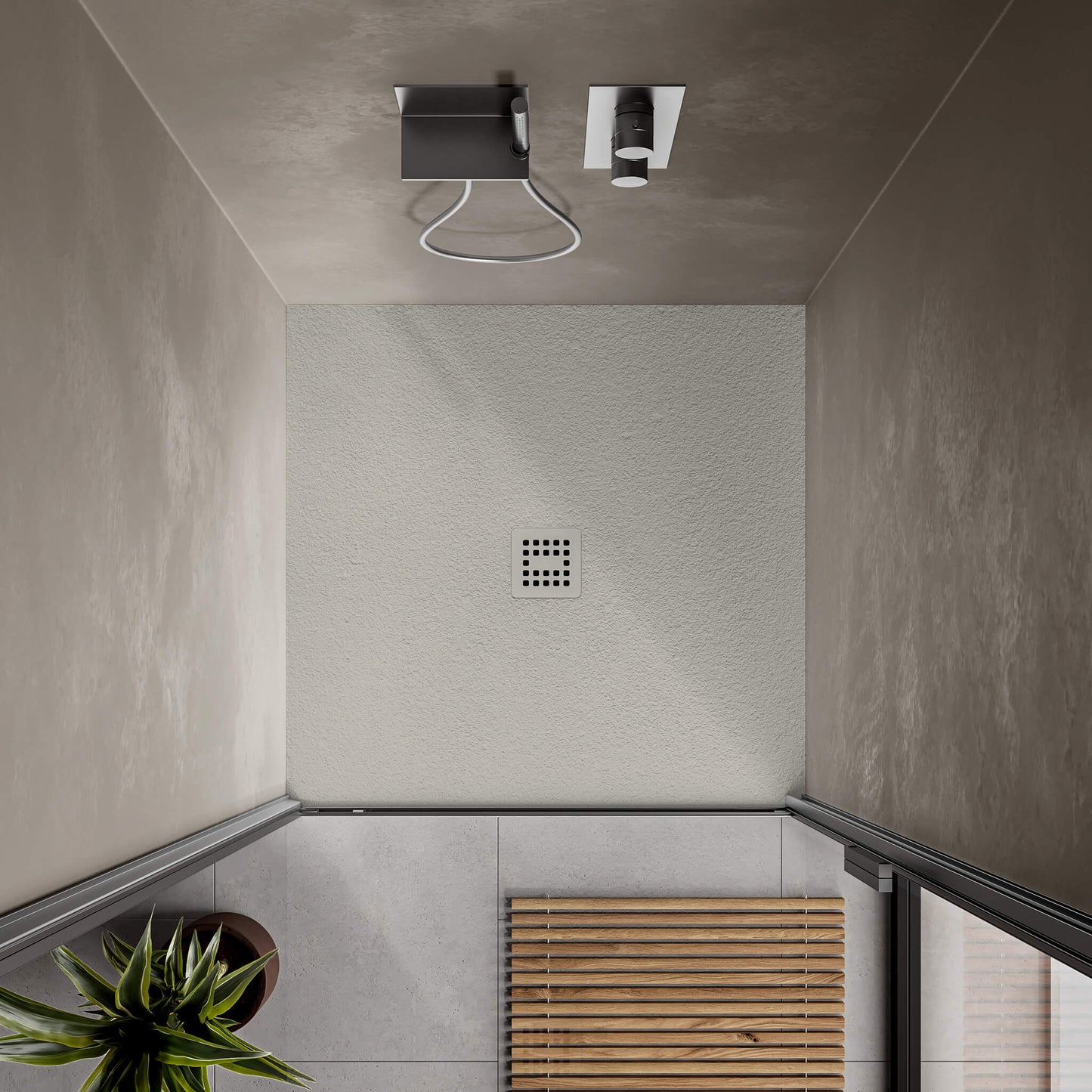 Waterproof™ 36×36 Shower Base – 3-side Flange, Centered Drain