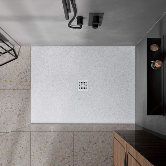 Waterproof™ 48×36 Shower Base – 2-side Flange Right, Centered Drain