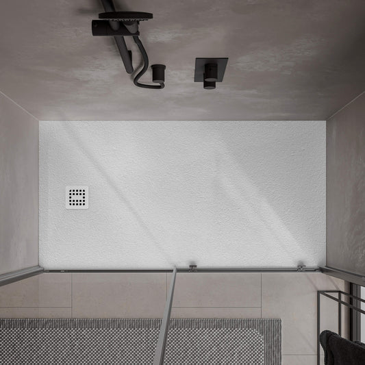 Waterproof™ 60×32 Shower Base – 3-side Flange, Left Drain