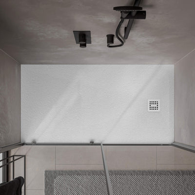 Waterproof™ 60×32 Shower Base – 3-side Flange, Right Drain