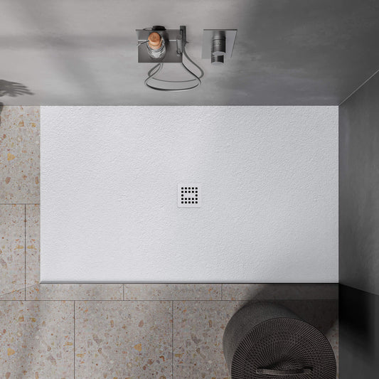 Waterproof™ 60×36 Shower Base – 2-side Flange Right, Centered Drain