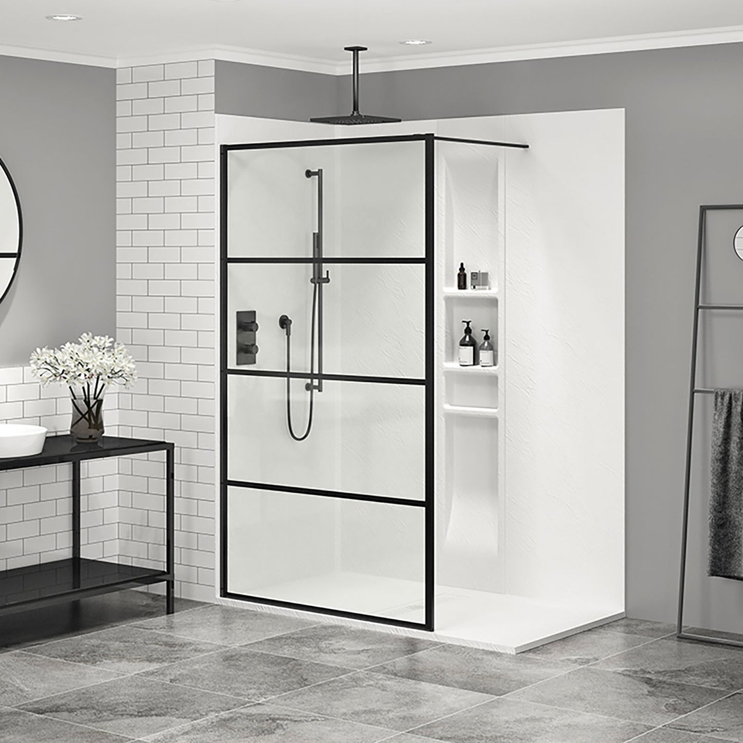 Indus Shower Screen Alcove 36" x 78 3/4"