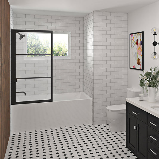 Steel Bathtub Screen 40" x 59" – Left
