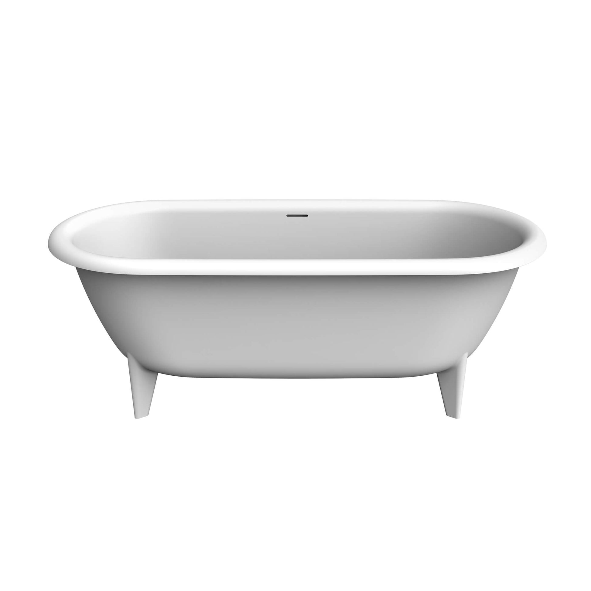 Elton Freestanding Bathtub - White Matte Interior / Black Matte Exterior