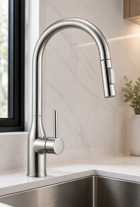F01 Pull-Down Kitchen Faucet - Chrome