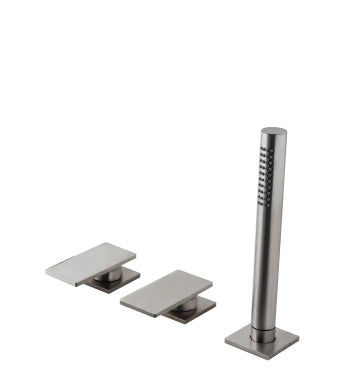 Deck-mounted bathtub without spout – Inox (IS)