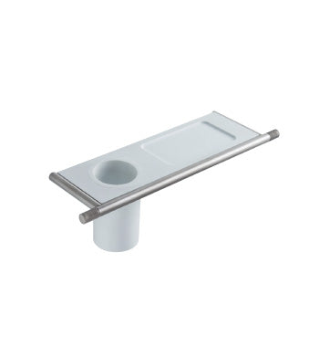Glass holder with shelf