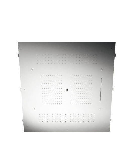 Concealed showerhead with rain, cascade, – Inox (IS)
