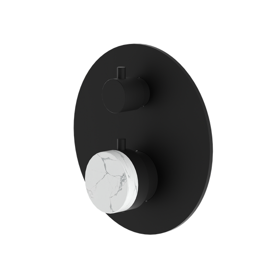 Lauretta 2-Way Thermostatic Shower Trim Kit - BLACK LABEL