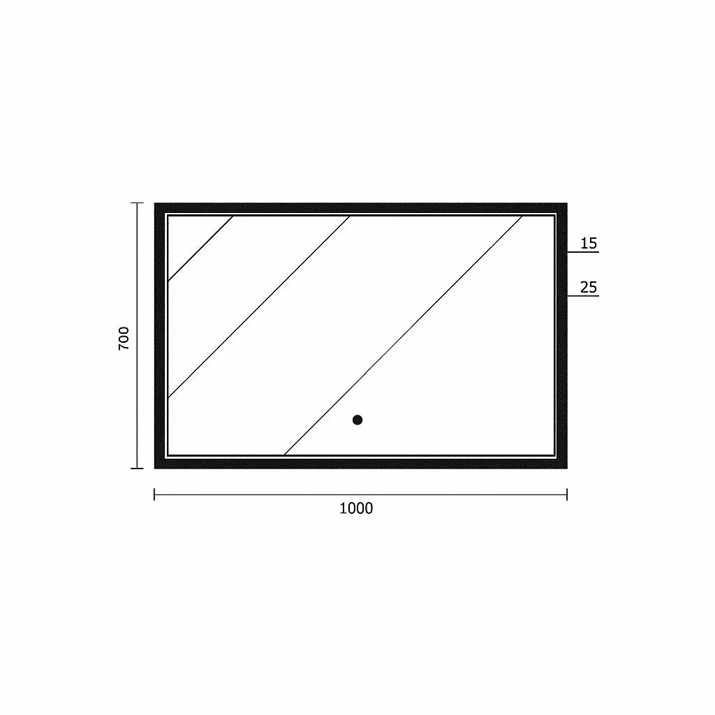 Lauretta LED Rectangular Mirror - PALERMO Medium Size
