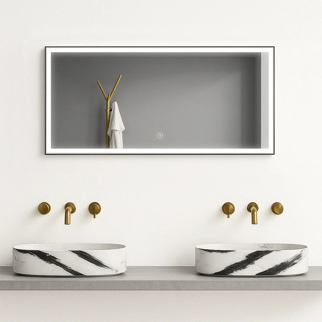 Lauretta LED Rectangular Mirror - PALERMO Small Mirror