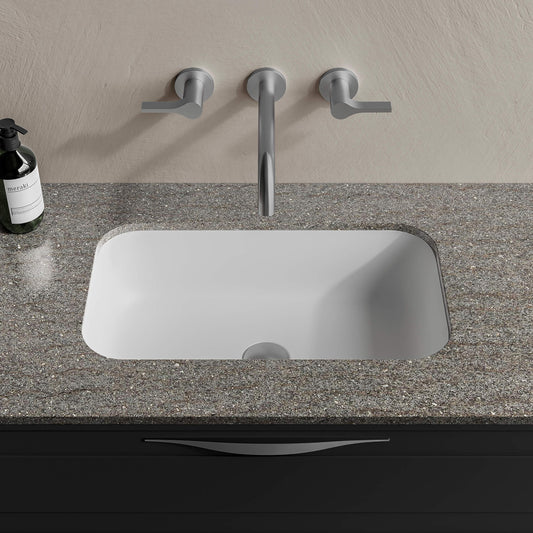 Sotto Rectangular Undermount Sink 19"×12.5" – Black Matte