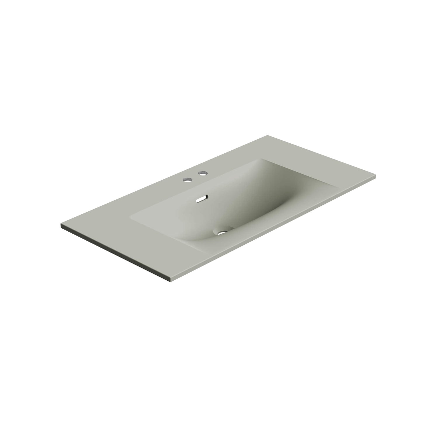 Neve 36" Mineralsolid Vanity Top – Grey Matte