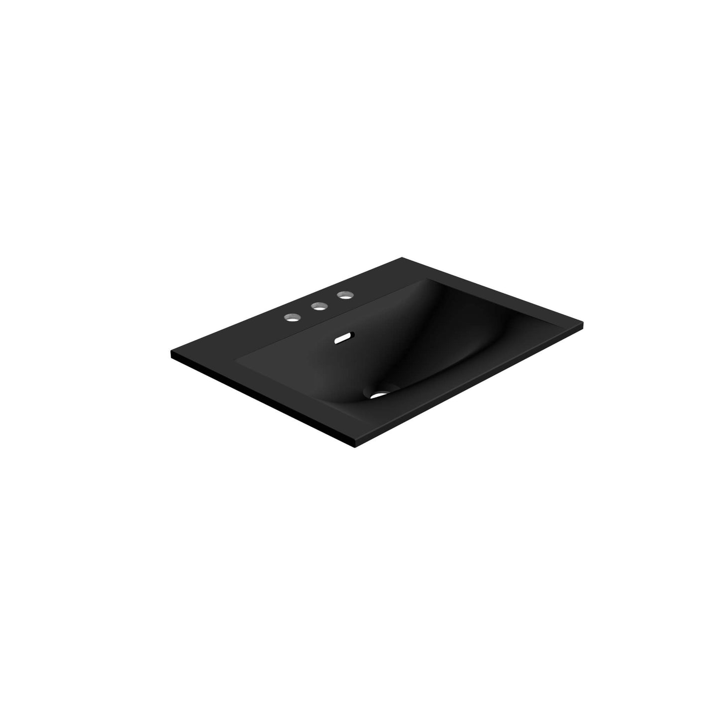 Neve 24" Mineralsolid Vanity Top – Black Matte