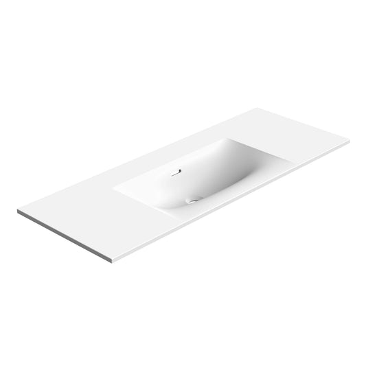 Neve 48" Mineralsolid Vanity Top – White Matte