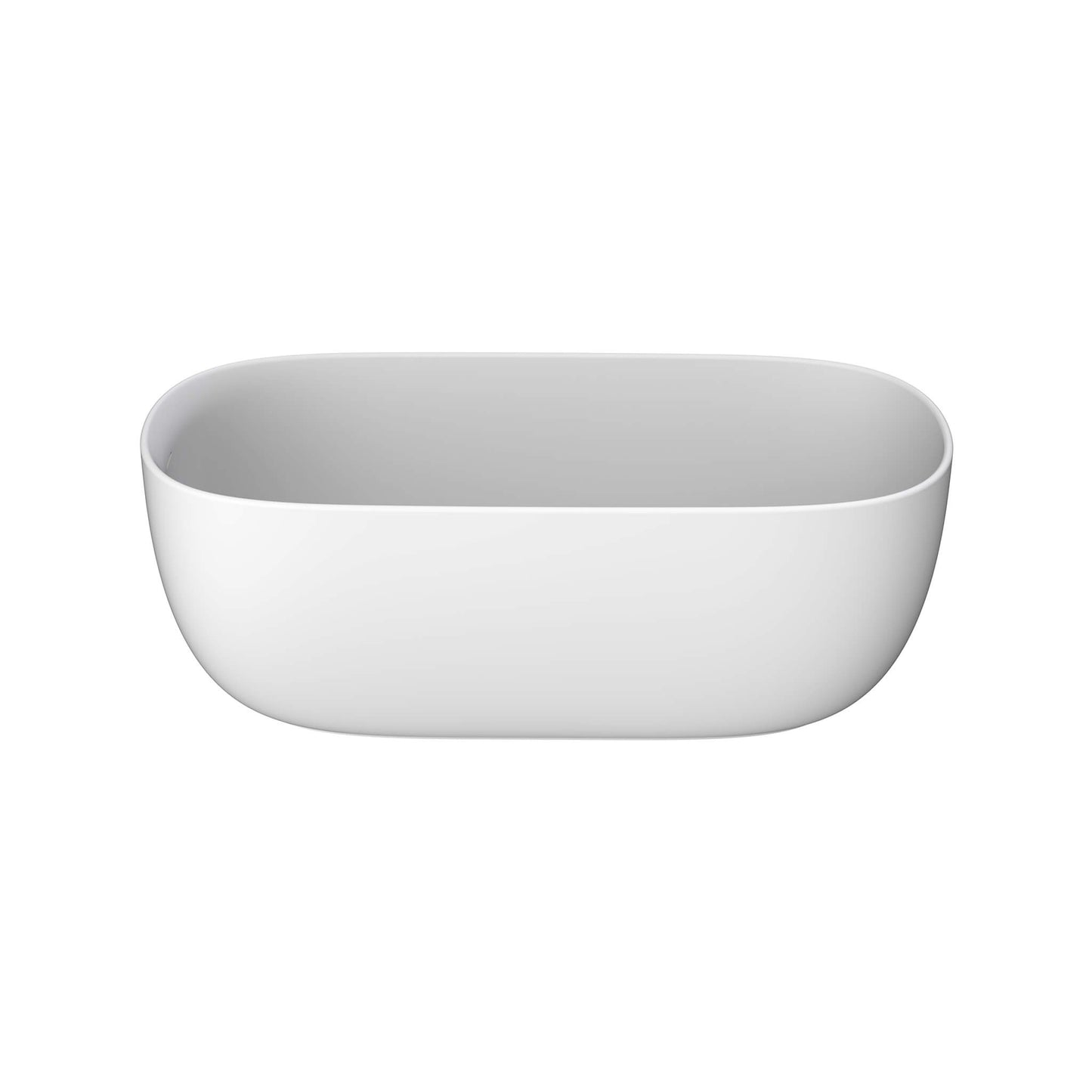 Side by Side Freestanding Bathtub - White Matte Interior / Black Matte Exterior