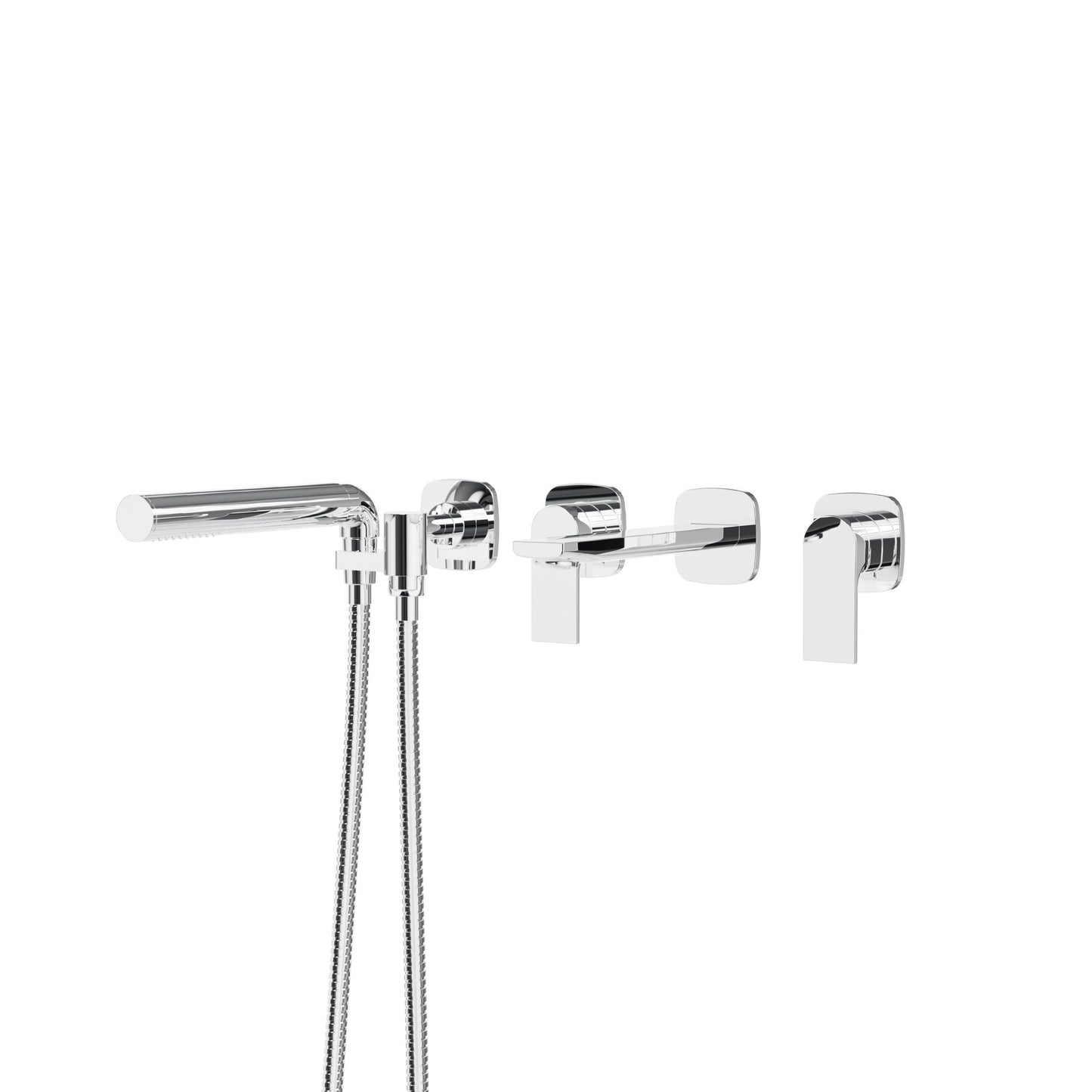 TMR Plus Wallmount Tub Filler with Handshower – Polished Chrome