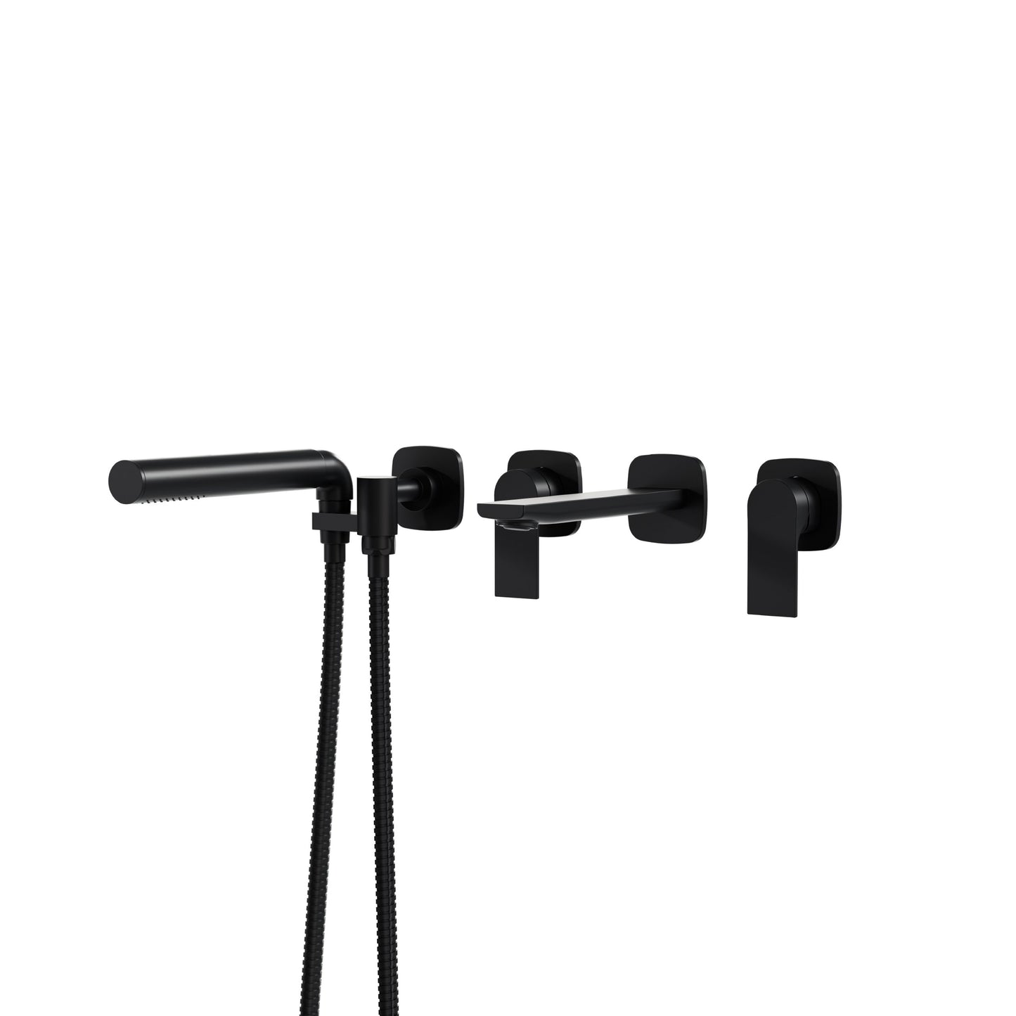 TMR Plus Wallmount Tub Filler with Handshower – Electro Black