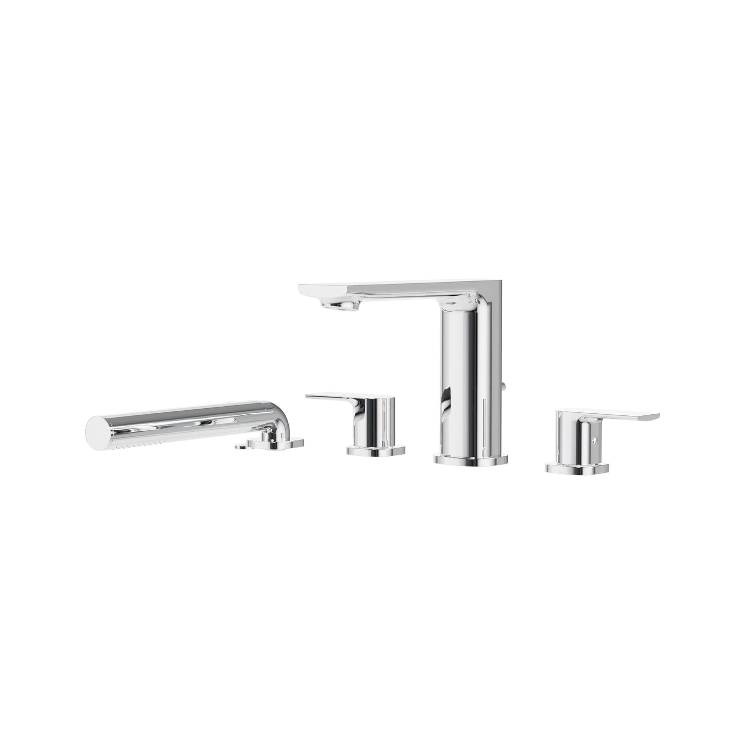 TMR Plus 4-piece Deckmount Tub Filler with Handshower – Polished Chrome