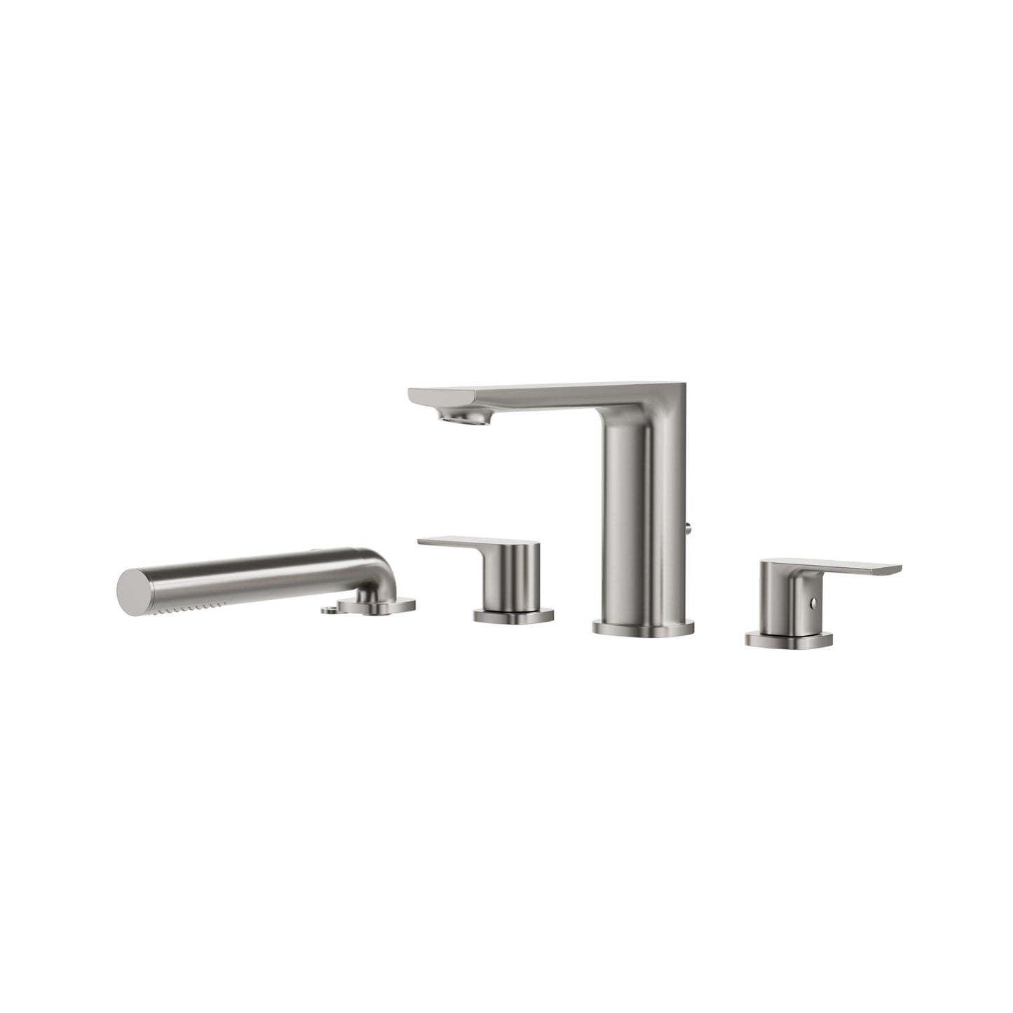TMR Plus 4-piece Deckmount Tub Filler with Handshower – Brushed Nickel PVD