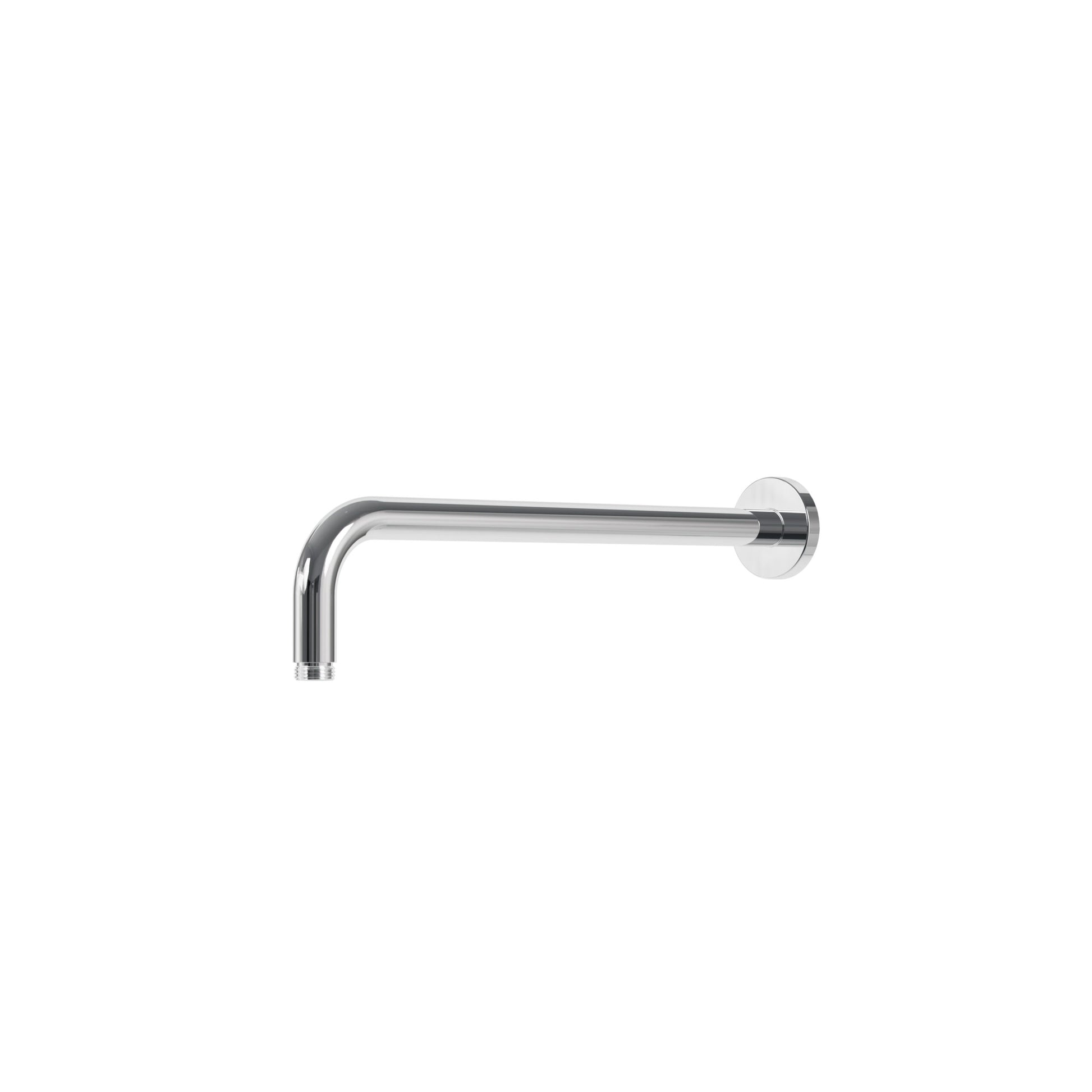 15" Wall Shower Arm with Round Flange – Polished Chrome