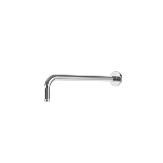 15" Wall Shower Arm with Round Flange – Polished Chrome