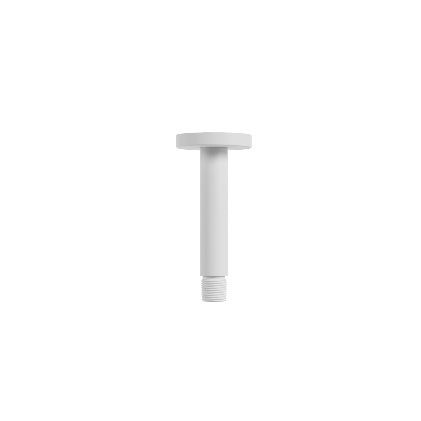 4" Ceiling Shower Arm with Round Flange – White