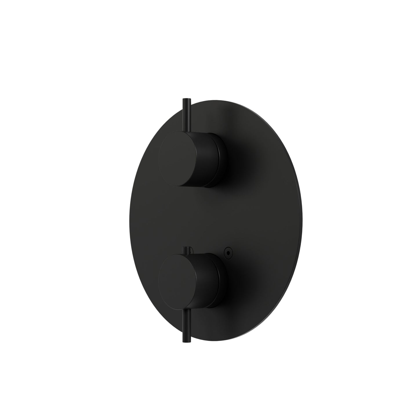 Round Shower Trim – No Diverter Cartridge – Electro Black